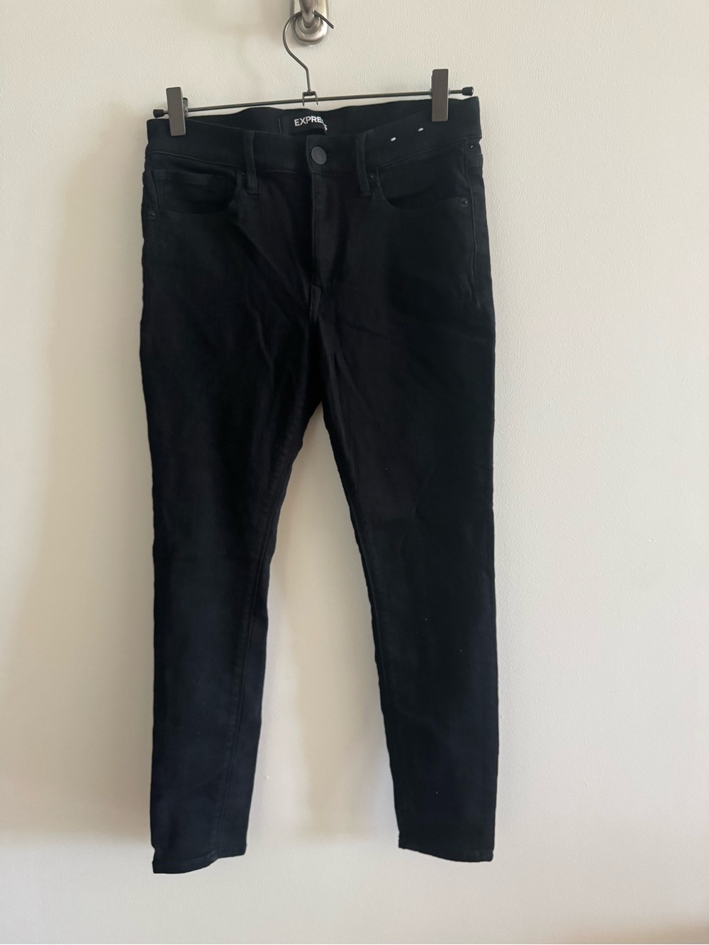 Express Women's Stretch Legging Jeans Mid Rise Black